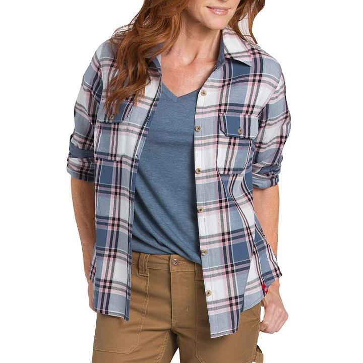 Women's Dickies Plaid Shirt, Size: Xl, Ovrfl Oth