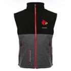 Men's Franchise Club Louisville Cardinals Fusion Softshell Vest, Size: Small, Black