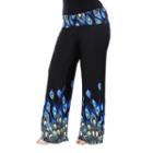 Plus Size White Mark Solid Palazzo Pants, Women's, Size: 2xl, Dark Blue