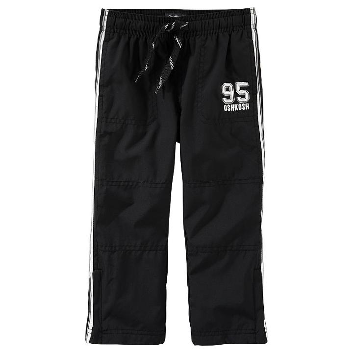 Boys 4-12 Oshkosh B'gosh&reg; Poplin Wind Pants, Size: 5, Black