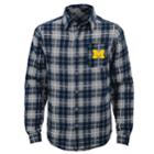 Boys 8-20 Michigan Wolverines Sideline Plaid Shirt, Size: M 10-12, Dark Blue