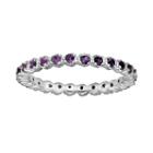 Stacks And Stones Sterling Silver Amethyst Stack Ring, Women's, Size: 10, Purple