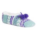 Women's Muk Luks Knit Ballet Slippers, Size: S-m, Turquoise/blue (turq/aqua)
