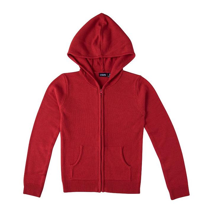 Girls 4-16 Chaps School Uniform Hooded Sweater, Girl's, Size: 8-10, Red Other