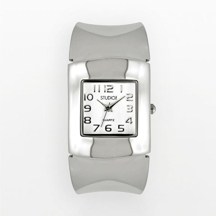 Studio Time Women's Cuff Watch, Size: Small, Grey