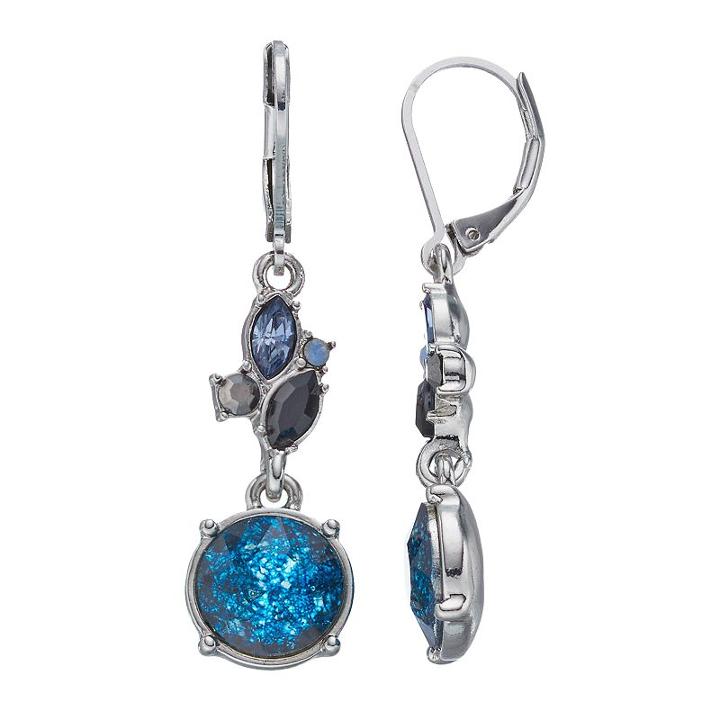 Simply Vera Vera Wang Blue Cluster Drop Earrings, Women's