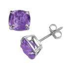 Sterling Silver Amethyst Stud Earrings, Women's, Purple