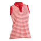 Women's Nancy Lopez Dizzy Sleeveless Golf Polo, Size: Medium, Red