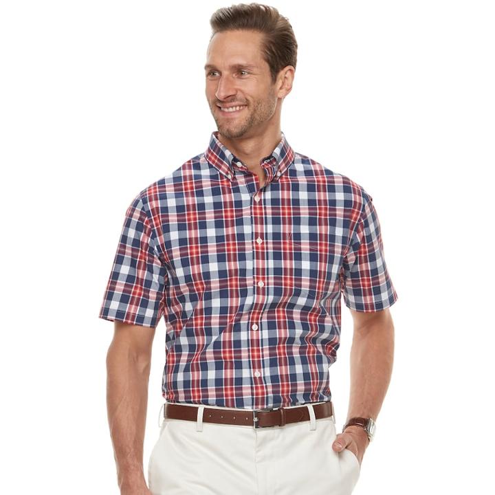 Men's Croft & Barrow&reg; Classic-fit Easy-care Button-down Shirt, Size: Large, Natural
