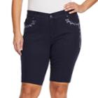 Plus Size Gloria Vanderbilt Jessa Bermuda Shorts, Women's, Size: 16 W, Blue