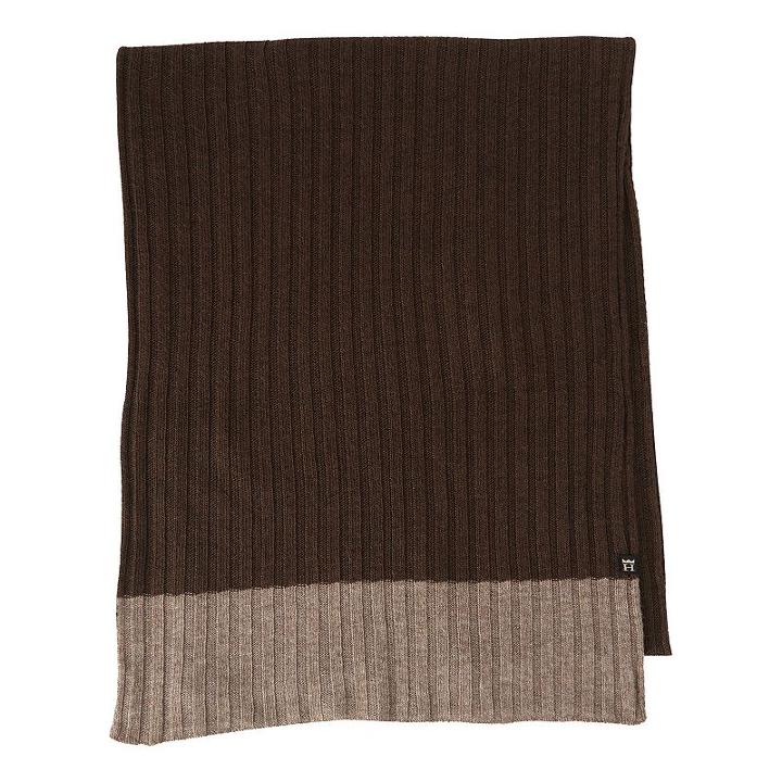 Haggar, Men's Heathered Two-tone Scarf, Dark Brown