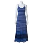 Elle&trade; Striped Maxi Dress, Women's, Size: Xl, Blue
