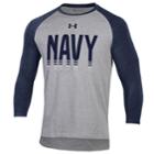 Men's Under Armour Navy (blue) Midshipmen Baseball Tee, Size: Xxl