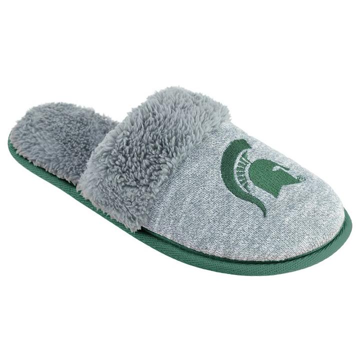 Women's Michigan State Spartans Sherpa-lined Clog Slippers, Size: Medium, Grey