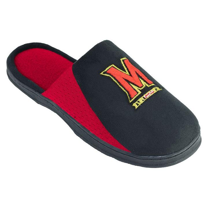 Men's Maryland Terrapins Scuff Slippers, Size: Xl, Black
