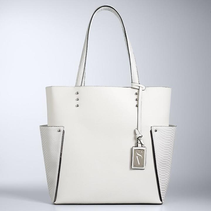 Simply Vera Vera Wang Flyback Tote, Women's, White Oth
