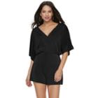 Women's Jennifer Lopez Kimono Romper, Size: Large, Black