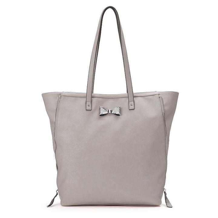 Candie's&reg; Glitter Bow Tote, Women's, Dark Grey
