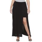 Juniors' Plus Size Candie's&reg; Double Slit Maxi Skirt, Girl's, Size: 1xl, Black