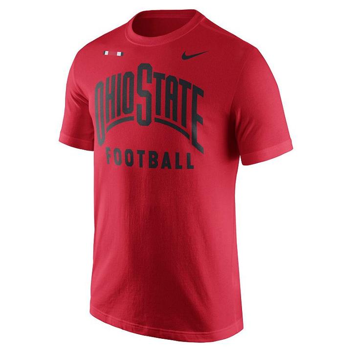 Men's Nike Ohio State Buckeyes Football Facility Tee, Size: Small, Red