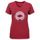 Girls 7-16 Arkansas Razorbacks Team Medallion Tee, Girl's, Size: L(14), Red