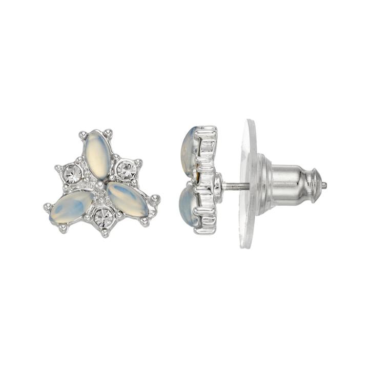 Lc Lauren Conrad Stone Cluster Nickel Free Stud Earrings, Women's, White