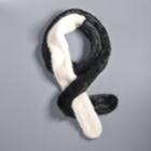 Simply Vera Vera Wang Two Tone Faux Fur Skinny Scarf, Women's, Black