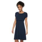 Maternity A:glow Popover A-line Nursing Dress, Women's, Size: Xl-mat, Dark Blue