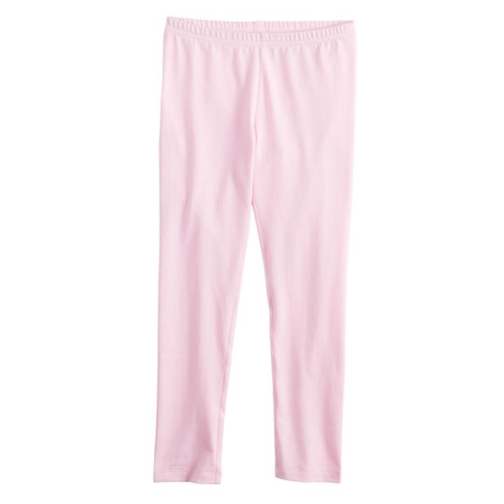 Girls 4-10 Jumping Beans&reg; Solid Full-length Leggings, Size: 8, Light Pink