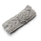 Sijjl Women's Floral Wool Knit Headband, Grey