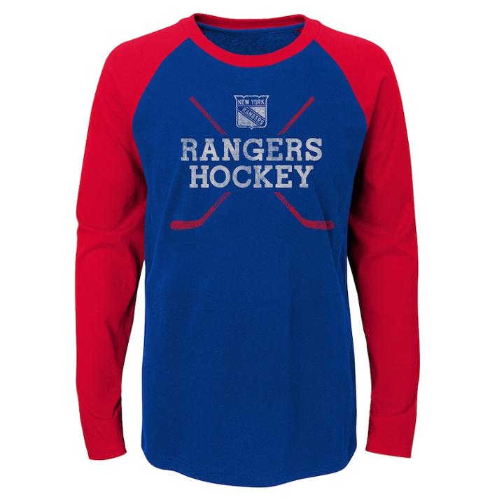 Boys 4-18 New York Rangers Hockey Sticks Tee, Size: 8-10, Blue
