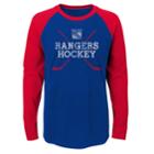 Boys 4-18 New York Rangers Hockey Sticks Tee, Size: 8-10, Blue