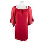 Juniors' Plus Size Iz Byer California Off The Shoulder Dress, Girl's, Size: 3xl, Purple Oth