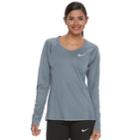 Women's Nike Dry Miler Long Sleeve Running Top, Size: Small, Blue Other