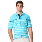 Big & Tall Chaps Classic-fit Striped Stretch Pique Polo, Men's, Size: 3xl Tall, Blue