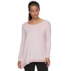 Women's Gaiam Nirvana Drop-shoulder Yoga Tunic, Size: Medium, Dark Grey