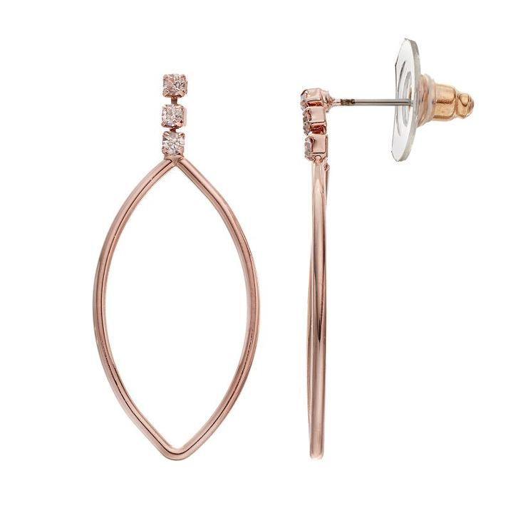 Lc Lauren Conrad Marquise Drop Earrings, Women's, Ovrfl Oth