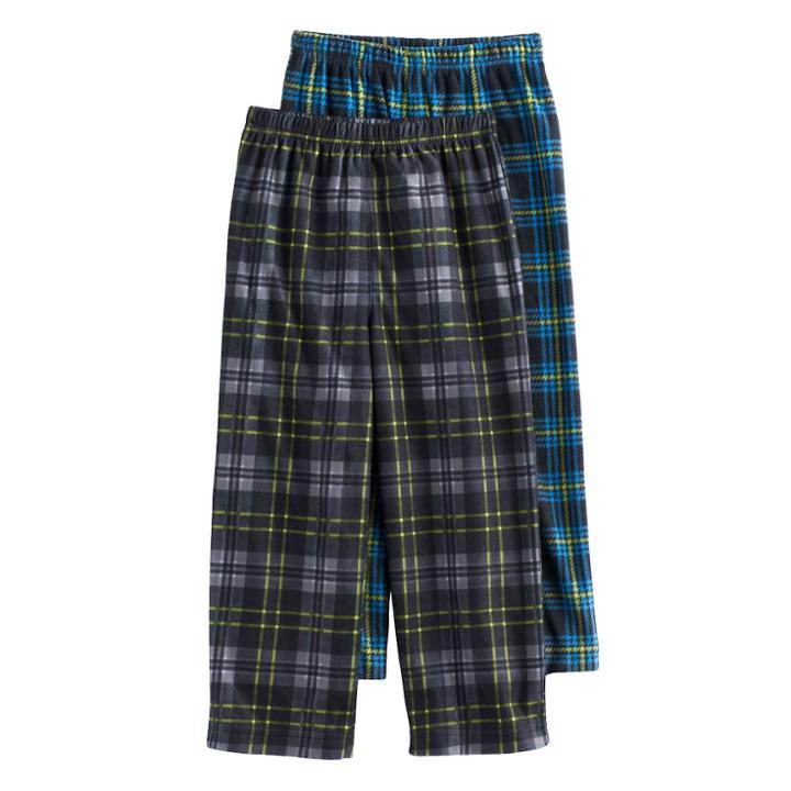 Boys 4-20 2-pack Fleece Lounge Pants, Size: Small, Black