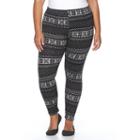 Plus Size French Laundry Printed Knit Leggings, Women's, Size: 2xl, Beige Oth