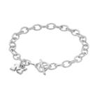 Dayna U Michigan Wolverines Sterling Silver Toggle Bracelet, Women's, Size: 8, Grey