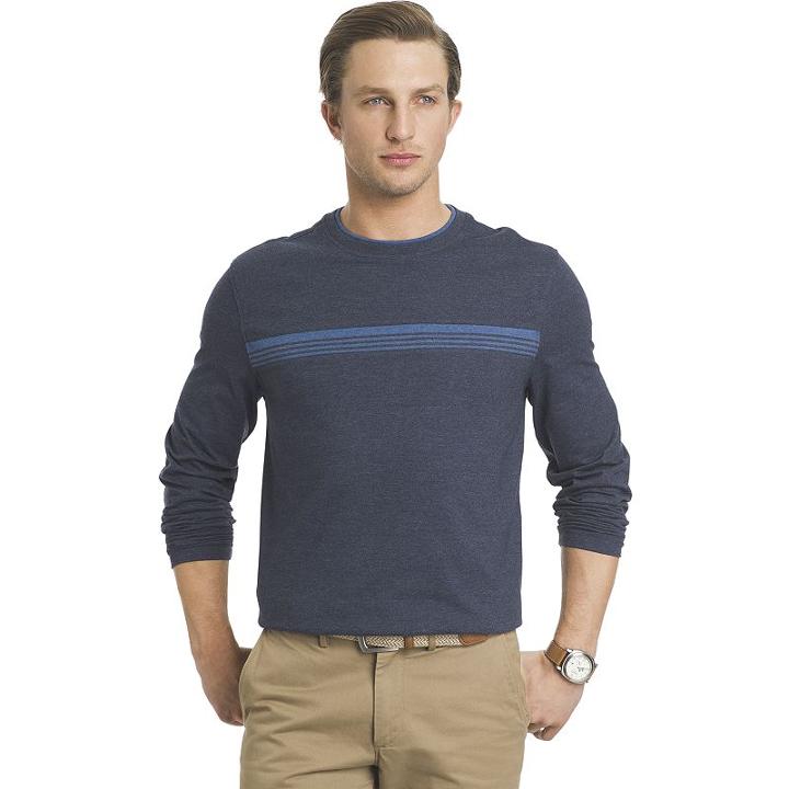 Big & Tall Arrow Classic-fit Striped Mock-layered Tee, Men's, Size: 3xl Tall, Blue Other