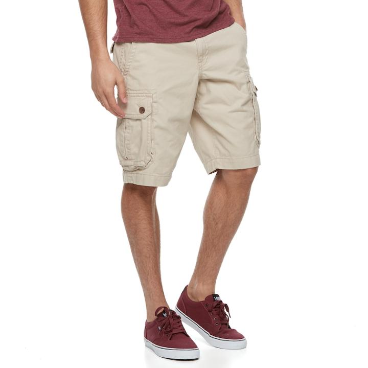 Men's Urban Pipeline Twill Cargo Shorts, Size: 32, Lt Beige