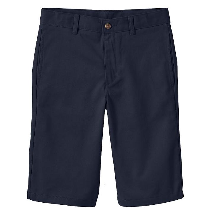Boys 8-20 Husky Chaps Flat-front Twill Shorts, Boy's, Size: 16 Husky, Blue (navy)
