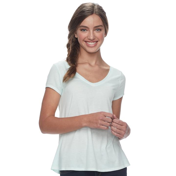 Juniors' So&reg; Crossback Tee, Teens, Size: Xl, Turquoise/blue (turq/aqua)