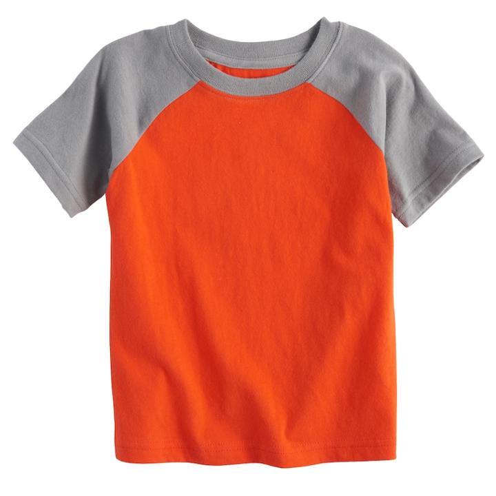 Baby Boy Jumping Beans&reg; Raglan Tee, Size: 3 Months, Med Orange