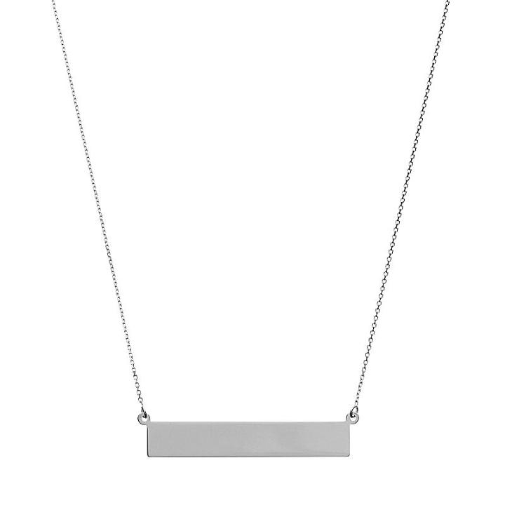 14k Gold 35 Mm Bar Necklace, Women's, Size: 16, White