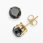 10k Gold 3-ct. T.w. Black Diamond Solitaire Earrings, Women's