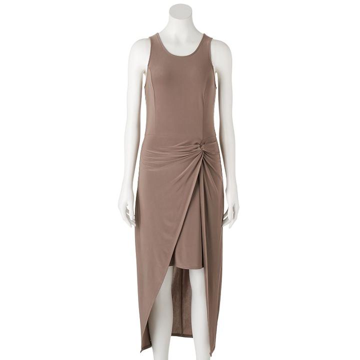 Women's Jennifer Lopez Luxe Essentials High-low Dress, Size: Small, Brown
