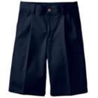 Husky Boys 8-20 Chaps School Uniform Pleated-front Twill Shorts, Boy's, Size: 18 Husky, Blue (navy)