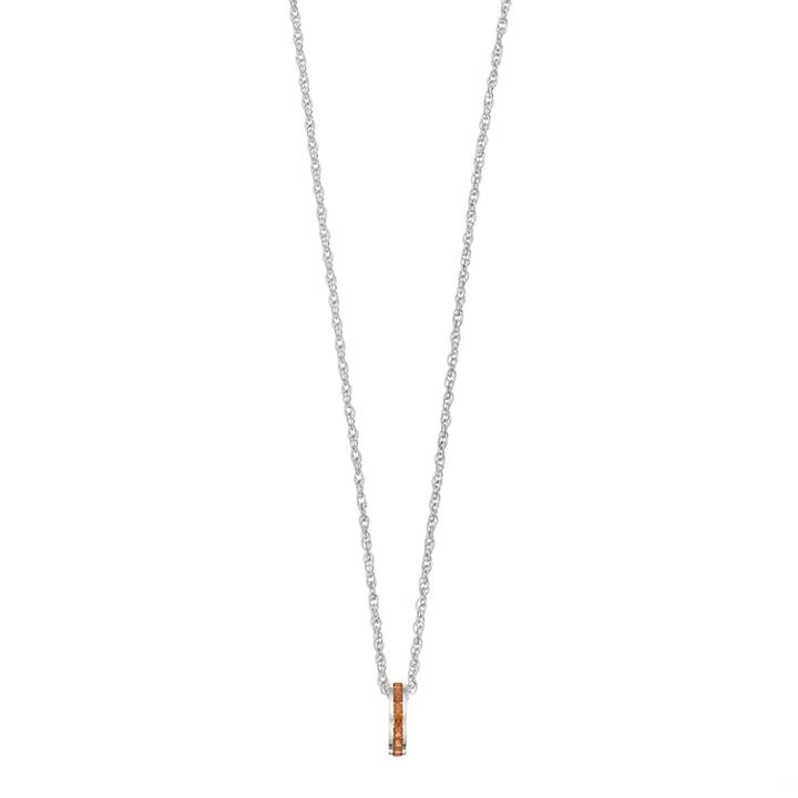 Traditions Sterling Silver Channel-set Brown Topaz Birthstone Pendant Necklace, Women's, Size: 18